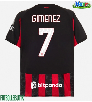 AC Milan Santiago Gimenez #7 Hemmatröja 2025-26 Kortärmad